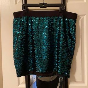 Emerald Green Sequin skirt